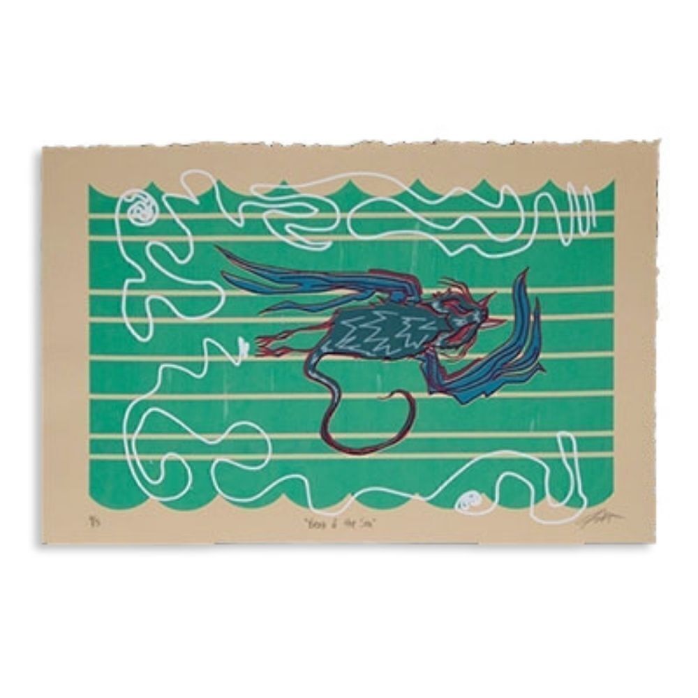 SALE! "Beast of the Sea" : 6 color screen print